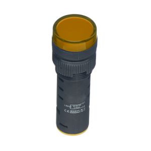 22mm LED Pilot Lamps - LED 230V AC yellow