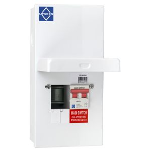  100A Mains Switch 2 Way Metal Board