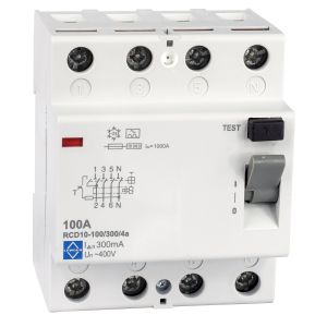  RCD - 4 pole 100A 300mA, 10kA 