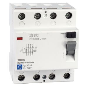  RCD - 4 pole 100A 30mA, 10kA 