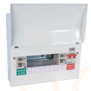 Consumer unit 6-way high integrity dual 80A RCD RKO
