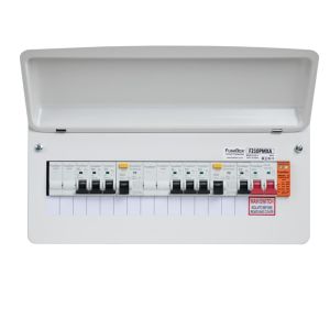 Consumer unit dual 80A RCDs T2 SPD