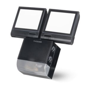 Floodlight c/w PIR 2x10W slimline black