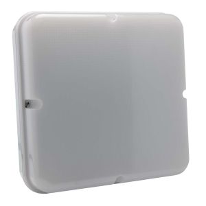 14W LED Square Emergency Bulkhead - white/opal