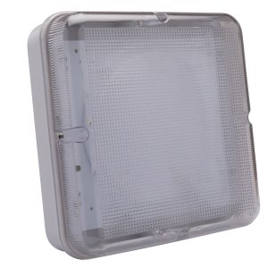 14W LED Square Bulkhead - white/clear