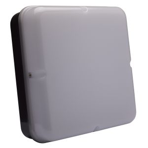 14W LED Square Bulkhead - black/opal