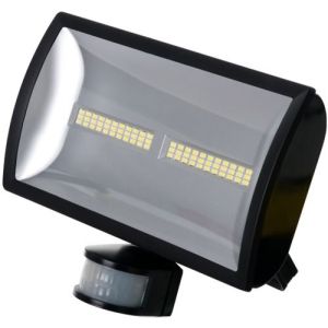 30W LED Wide Beam floodlight c/w PIR - black