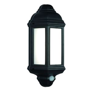 Black PIR Half Lantern 7W LED