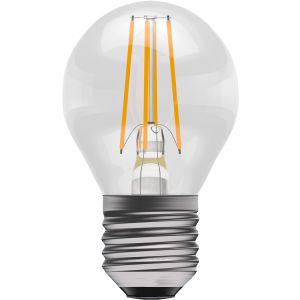 4W LED Filament Round - Non-Dimmable - ES/E27 2700K, 15,000 hrs, 470 lumens - Clear round