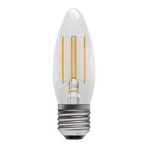 3.3W LED Filament Clear Candle - ES, 2700K