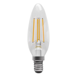 3.3W LED Filament Clear Candle - SES, 2700K