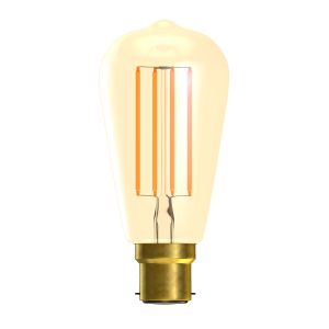 3.3W LED Vintage Squirrel Cage Dimmable - BC, Amber, 2000K