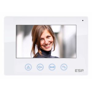 Colour video door entry monitor white