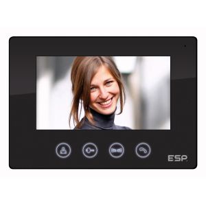 Colour video door entry monitor black