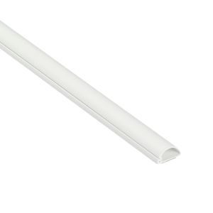 Mini trunking half round 20x10mm 2m length white
