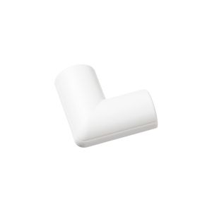 Mini trunking half round flat bend 20x10mm white
