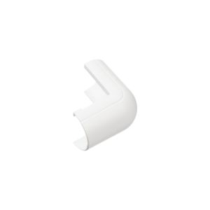 Mini trunking half round ext bend 20x10mm white
