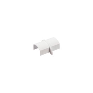 Mini trunking half round coupler 20x10mm white
