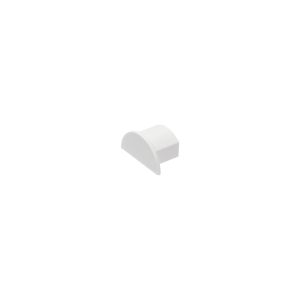 Mini trunking half round end cap 20x10mm white
