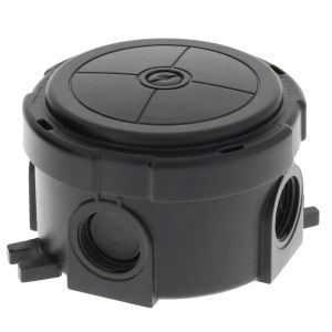 Circular junction box 82 x 57mm - Black