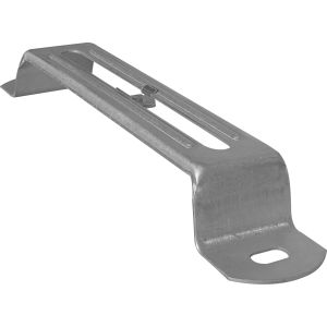 Top hat tray bracket pre-galv pressed steel c/w captive nut(s) 150mm