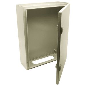 Wall mounted steel enclosure c/w back plate