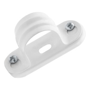 20mm Steel Spacer Bar Saddle White 10pk
