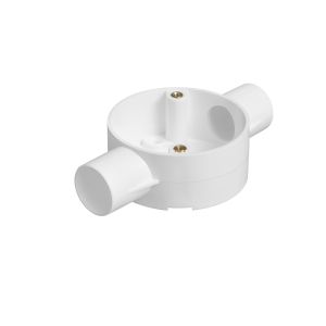 PVC Conduit Through Box - 20mm - White