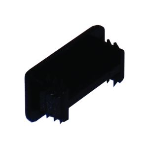 PVC end cap shallow black