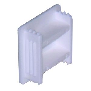 PVC end cap deep white