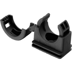 16mm hinged conduit saddle nylon black
