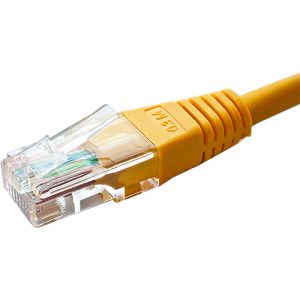 Cat5e UTP patch lead 1.0m yellow PVC